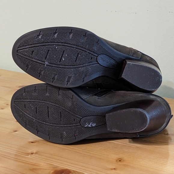 Bare Trap Reid Ankle Bootie Olive Green Side Zipper Heel Strap Metal Buckle - Picture 11 of 15